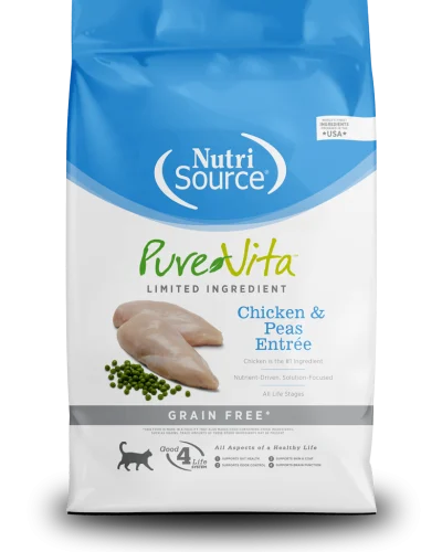 NutriSource Gato - Entrada de pollo y guisantes sin cereales