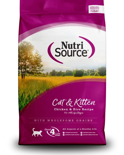 NutriSource  Gatos y Gatitos - Receta de pollo y arroz