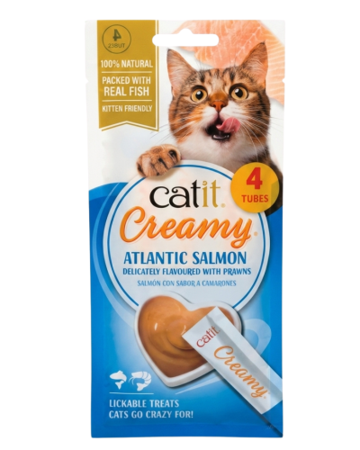 Catit Creamy - Snack Para Gato De Salmón y Camarón
