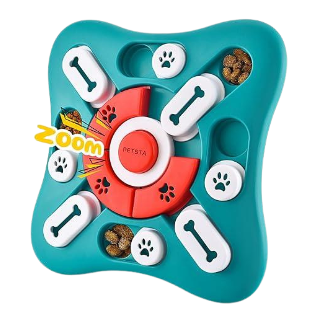 Rompecabezas para perros Naranja/Aqua