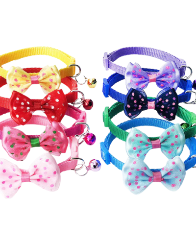 Collar para gatos con moña
