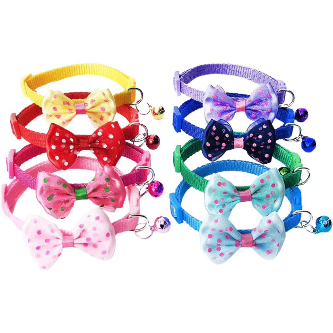 Collar para gatos con moña