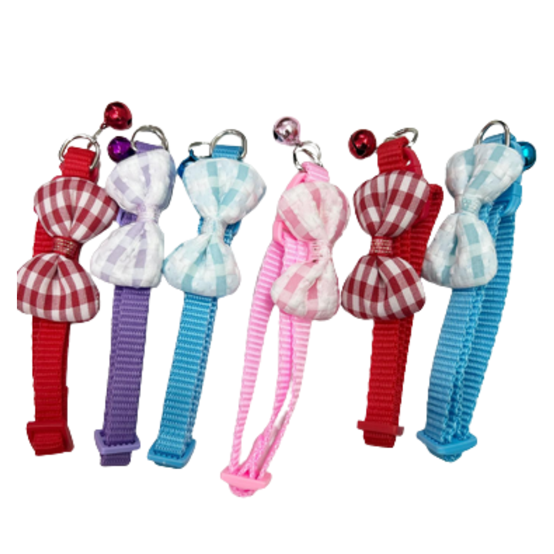 Collar para gatos con moña