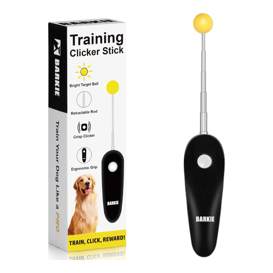 Clicker de entrenamiento para perros con palo de objetivo