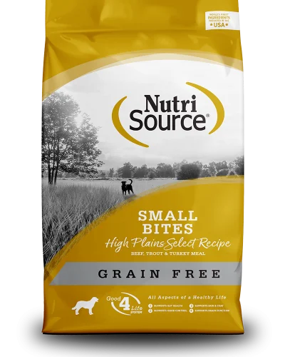 NutriSource Perro - Receta de bocados pequeños para adultos sin granos