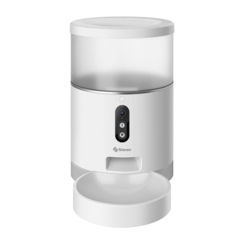 Steren - Dispensador WiFi de alimento para mascotas con Cámara
