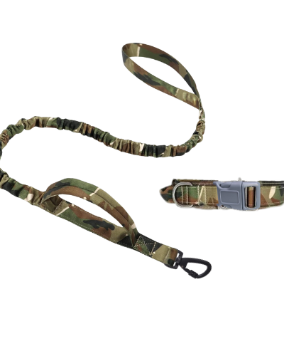 J&J - Correa y Collar con diseño Militar