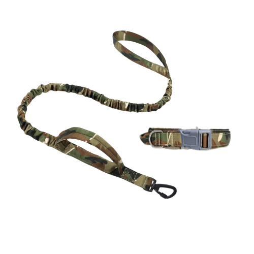 J&J - Correa y Collar con diseño Militar
