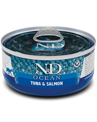 N&D -  Lata para Gato Adulto de Atún y Salmón