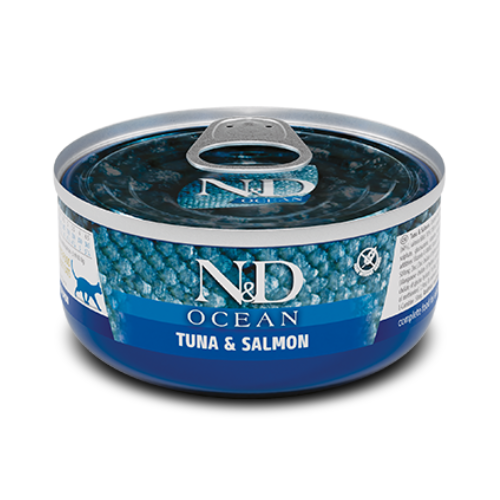 N&D -  Lata para Gato Adulto de Atún y Salmón