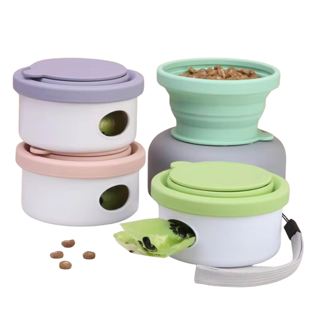 Plato plegable 3 en 1 para mascotas