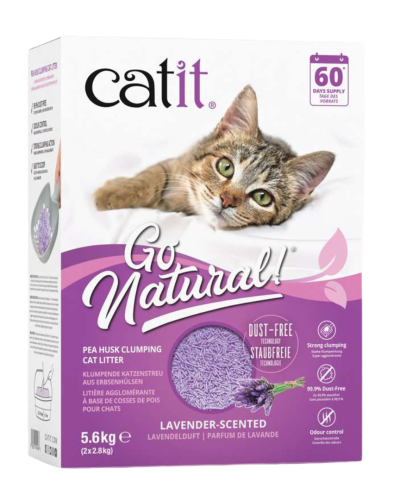 Catit -  Arena Aglomerante de Cáscara de Guisante olor a Lavanda
