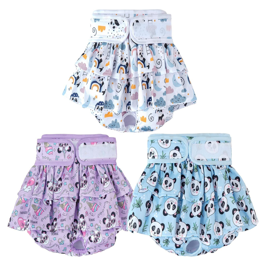 Pañal lavable con diseños y falda