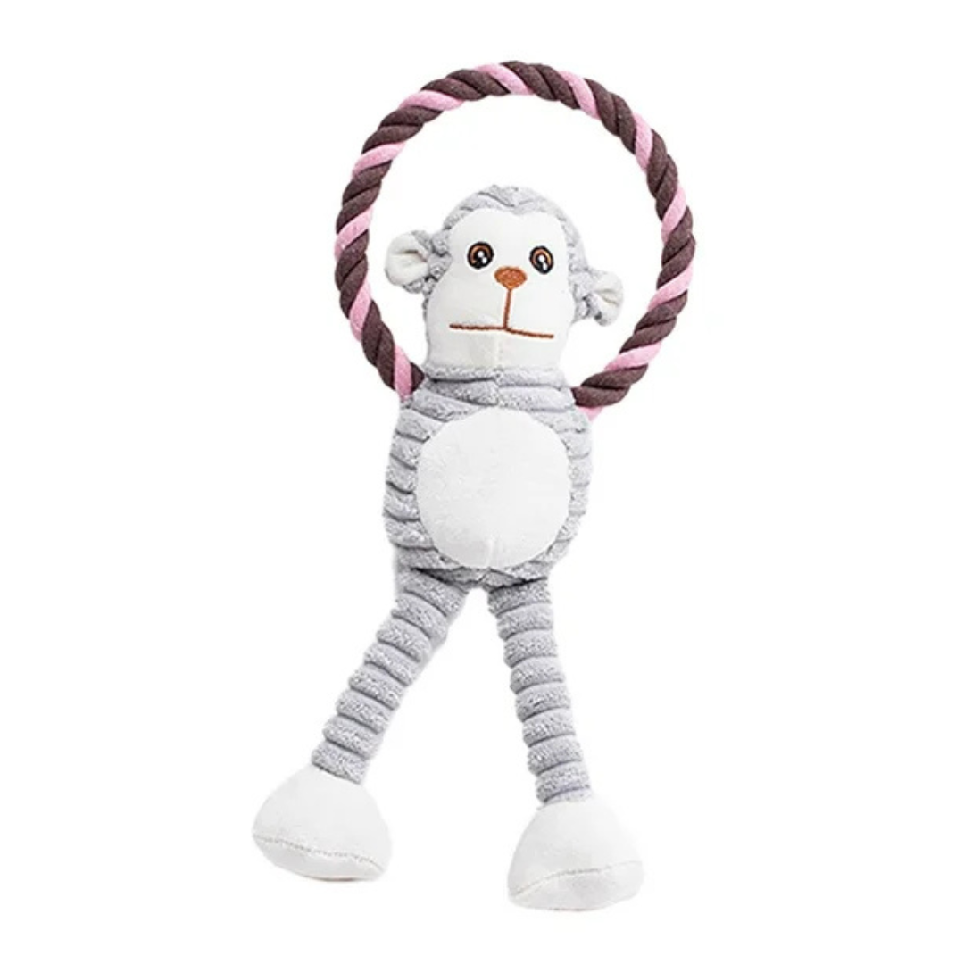 Peluche de mono con lazo