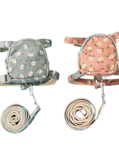 Arnés y Mochila con desiño de Flores