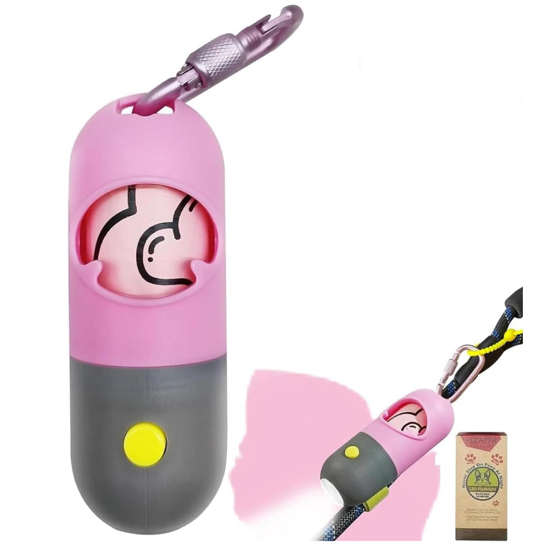 Yuchiya - Dispensador de bolsas con linterna LED