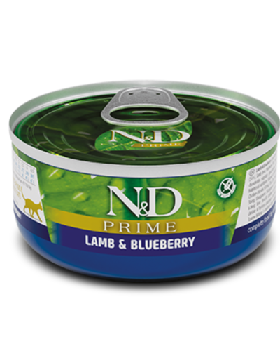 N&D -  Lata para Gato Adulto de Cordero y Arándanos