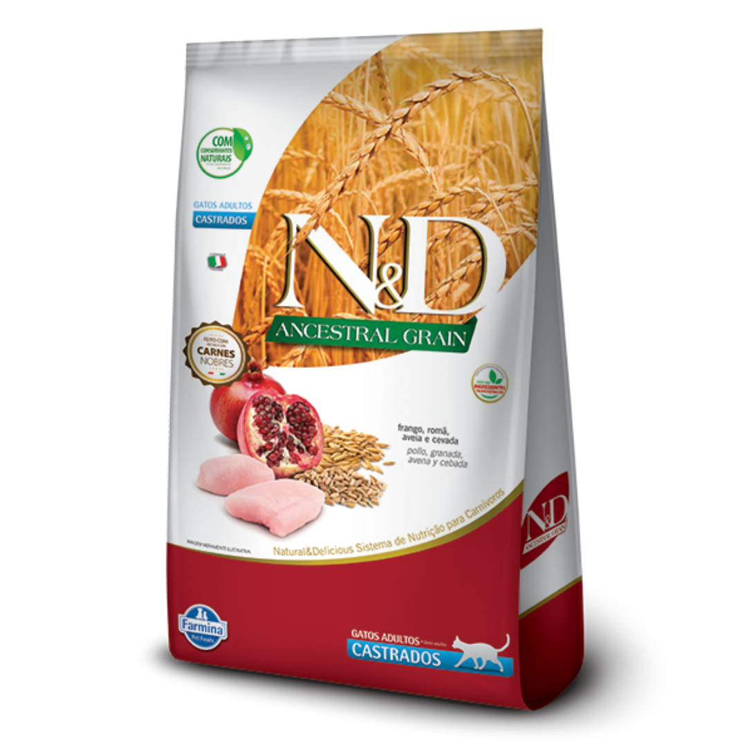 N&D - Ancestral Pollo y Granada Para Gatos Castrados