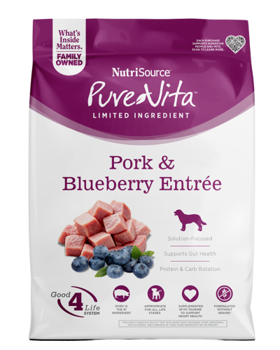 NutriSource Perro -  Plato principal de cerdo y arándanos