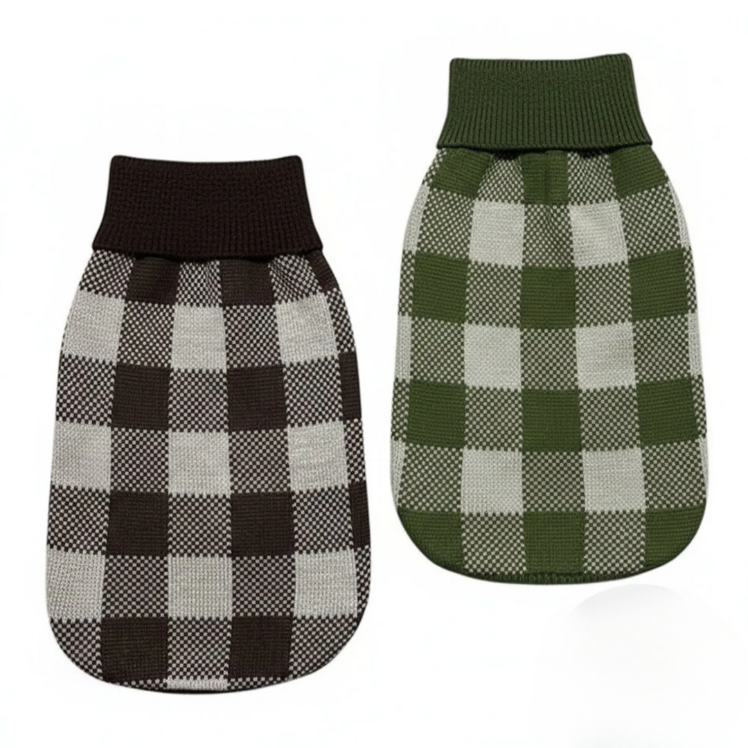 Doggie Stuff - Suéter de Cuadros