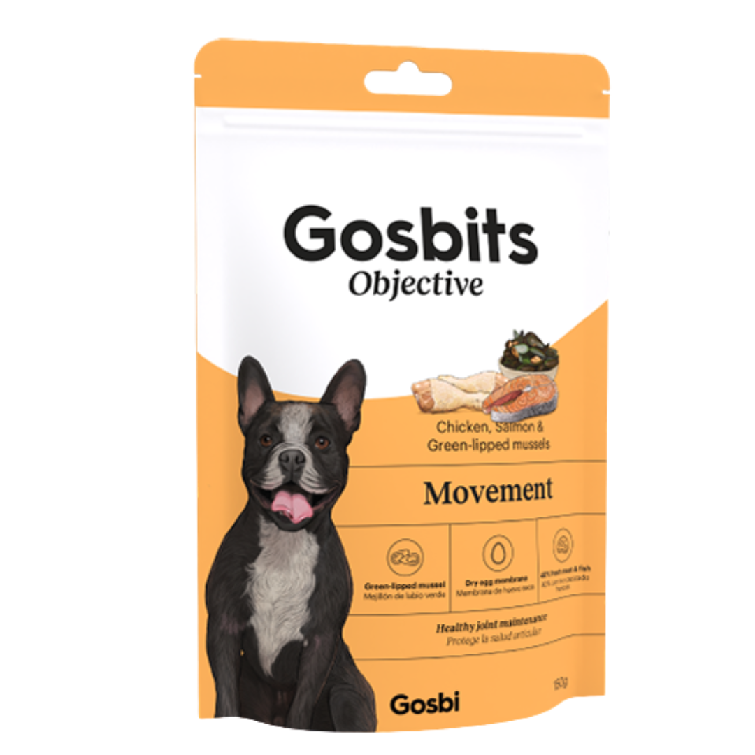Gosbits Objective - Snack funcional para Movimiento de perros mayores
