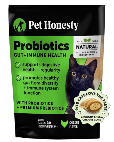 Pet Honesty - Probióticos para gatos masticables para la salud intestinal e inmune