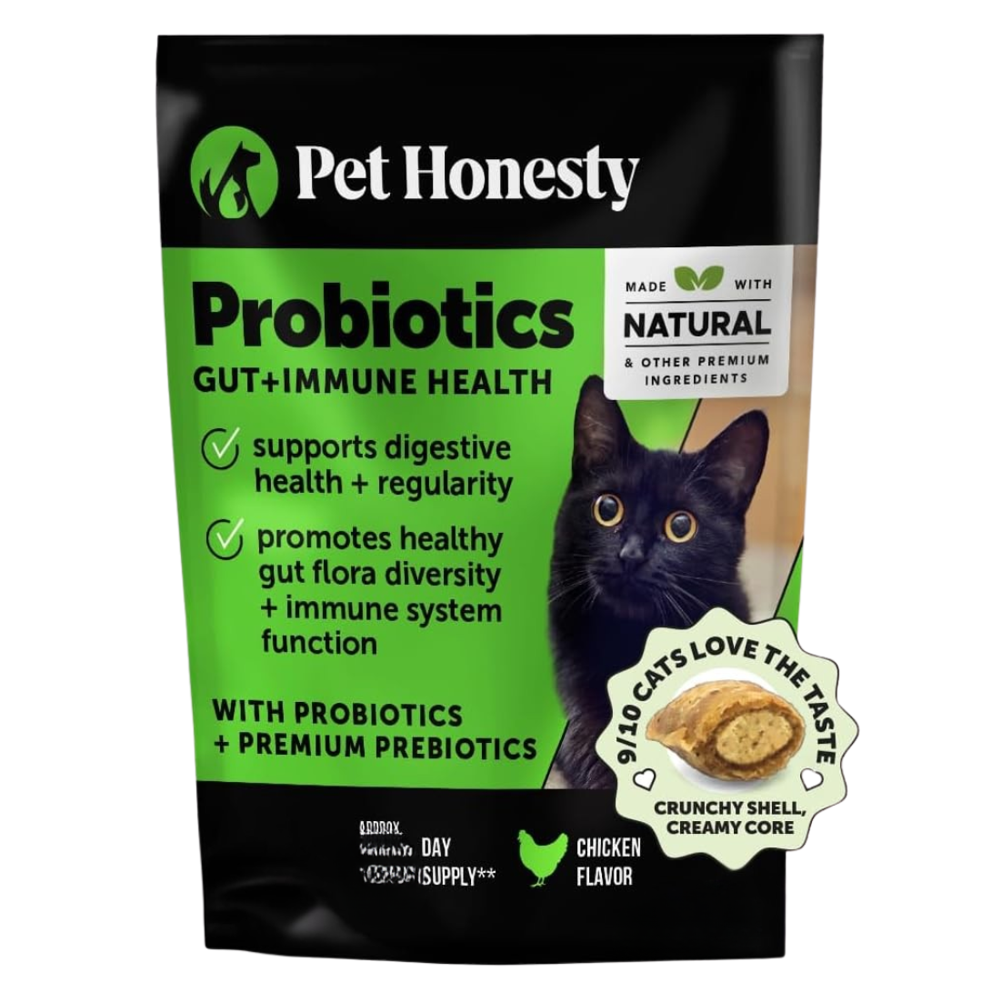 Pet Honesty - Probióticos para gatos masticables para la salud intestinal e inmune